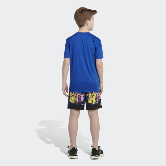 Adidas Shorts Azul Real Con Estampado Back To Nature Allover