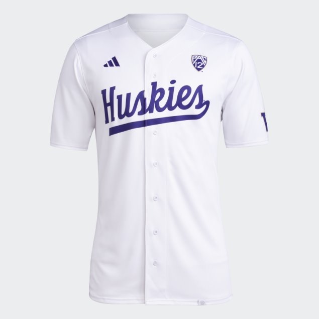 Camiseta Beisbol Adidas Huskies Blanca