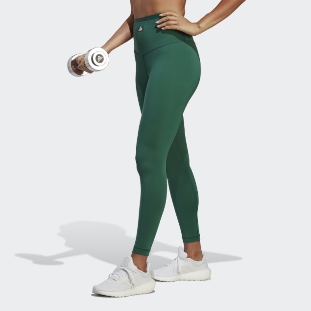 Leggings Deportivos De Cintura Alta 7/8 Verde Adidas
