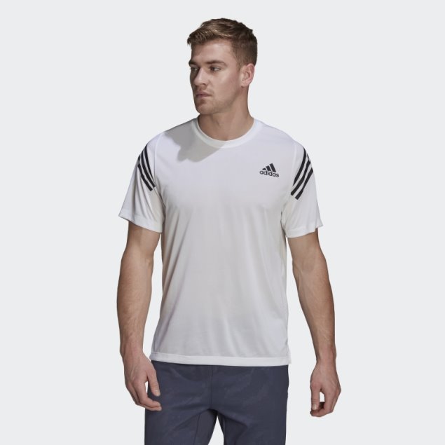 Adidas Camiseta Blanca De Entrenamiento Con Icono De Tren