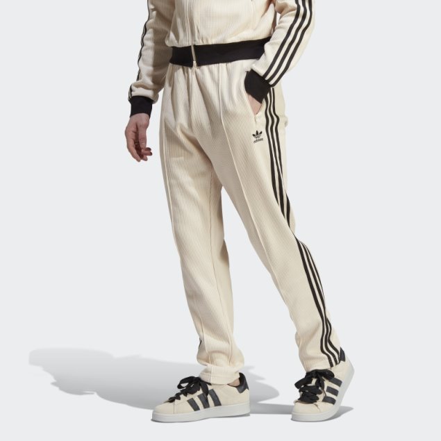 Pantalones De Chándal Adicolor Classics Waffle Beckenbauer Adidas Blanco
