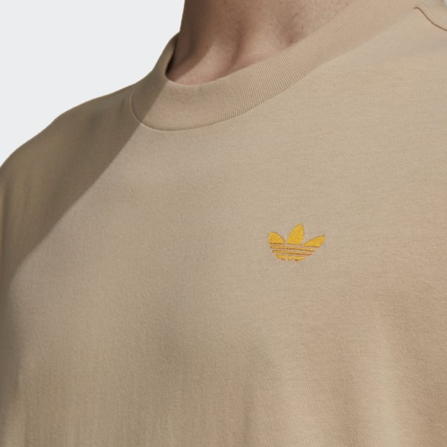 Adidas Camiseta Varsity Suelta Beige