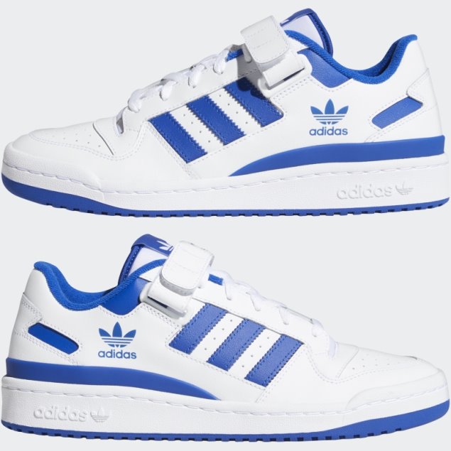 Zapatos Adidas Bajos Foro Azul Real