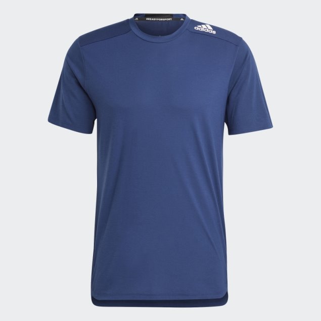 Camiseta Adidas Azul Oscuro Diseñada Para Entrenar