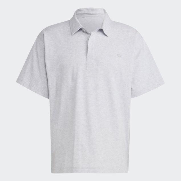 Polo Premium Essentials Gris Claro Jaspeado Adidas