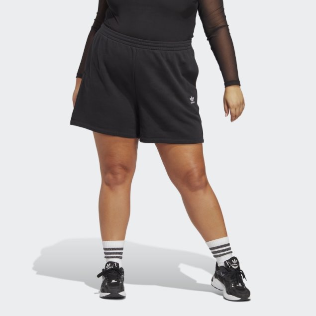 Pantalones Cortos Adicolor Essentials French Terry (tallas Grandes) Adidas Negro