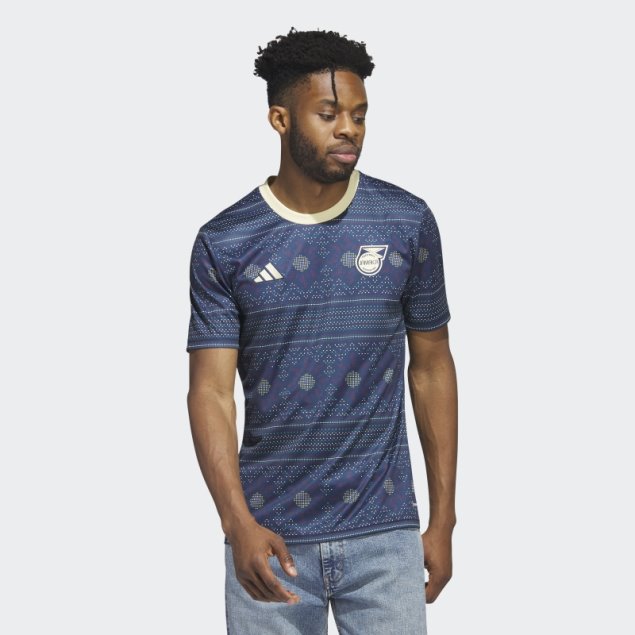 Camiseta Pre-partido Azul Marino Jamaica Tiro 23 Adidas