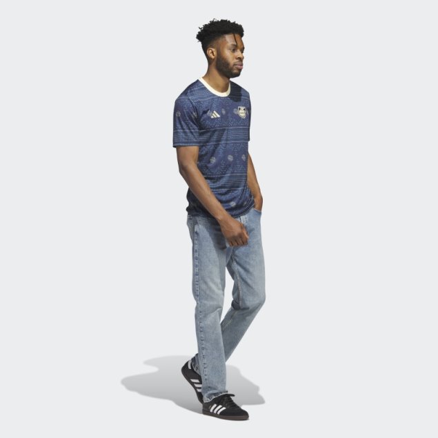 Camiseta Pre-partido Azul Marino Jamaica Tiro 23 Adidas