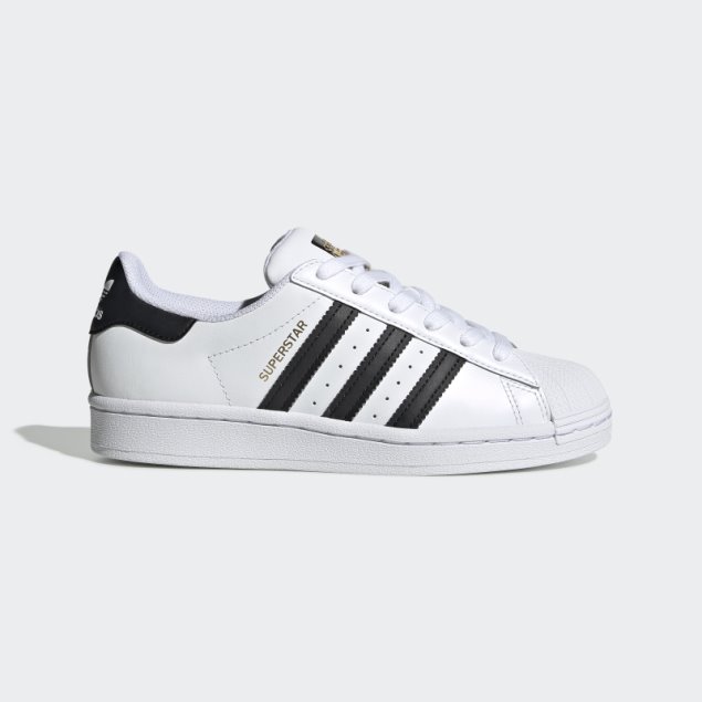 Niños Adidas Superstar Zapatos Negro Caliente