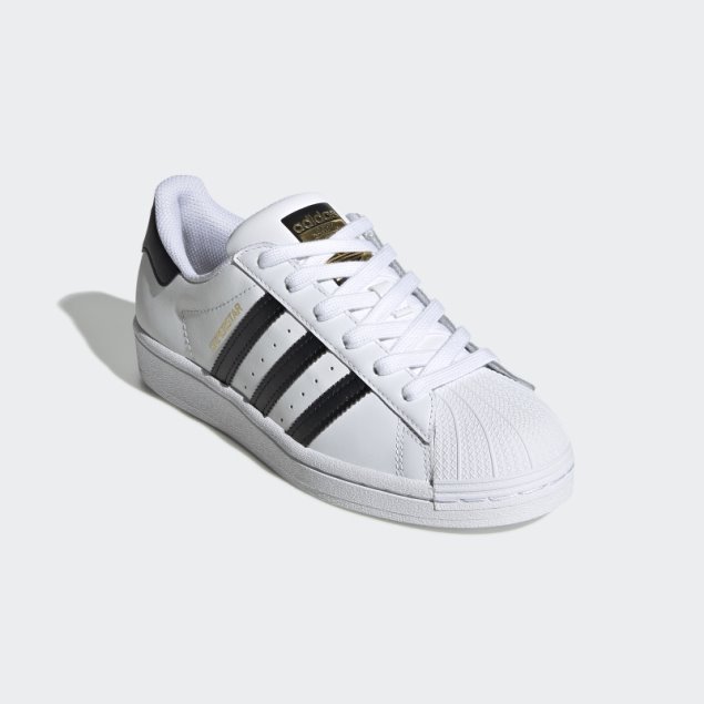 Niños Adidas Superstar Zapatos Negro Caliente