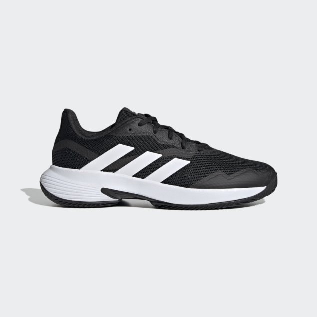 Negro Adidas Courtjam Control Tierra Batida Zapatillas De Tenis