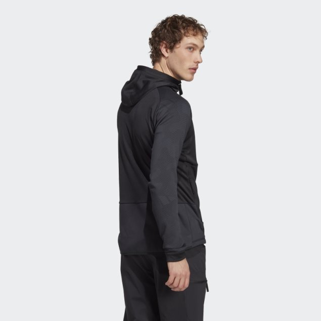 Adidas Terrex Tech Flooce Chaqueta Polar De Senderismo Con Capucha Negra