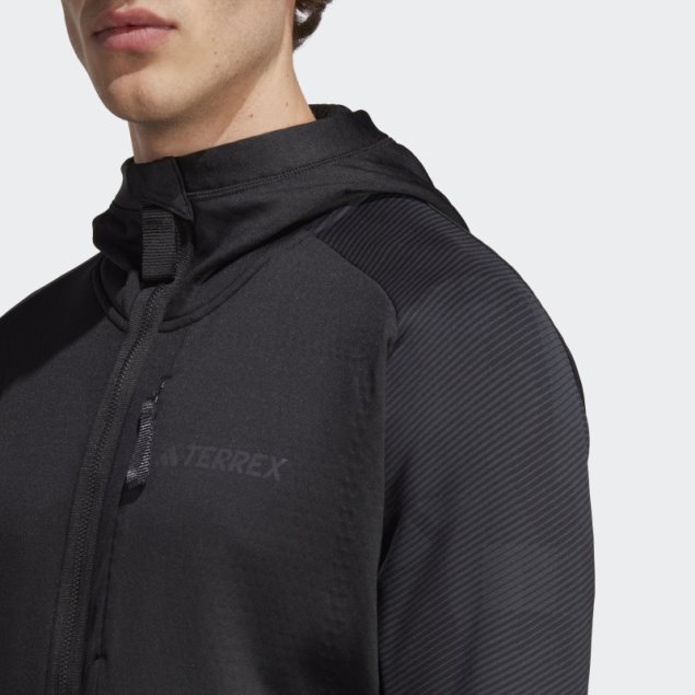 Adidas Terrex Tech Flooce Chaqueta Polar De Senderismo Con Capucha Negra