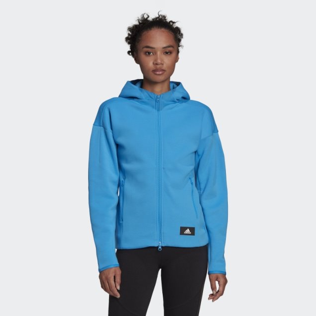 Adidas Sportswear Mission Victory Full-zip Sudadera Con Capucha Azul Caliente