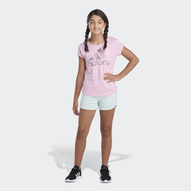 Pantalones Cortos De Malla Con Rayas Adidas Ice Mint