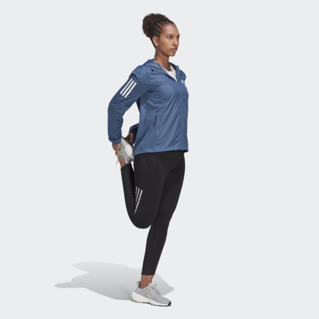 Own The Run Cortavientos De Running Con Capucha Acero Adidas Fashion