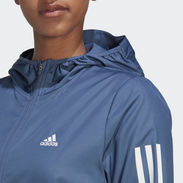 Own The Run Cortavientos De Running Con Capucha Acero Adidas Fashion