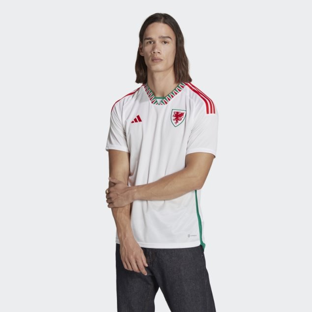 Camiseta Gales 22 Segunda Equipacion Adidas Blanca