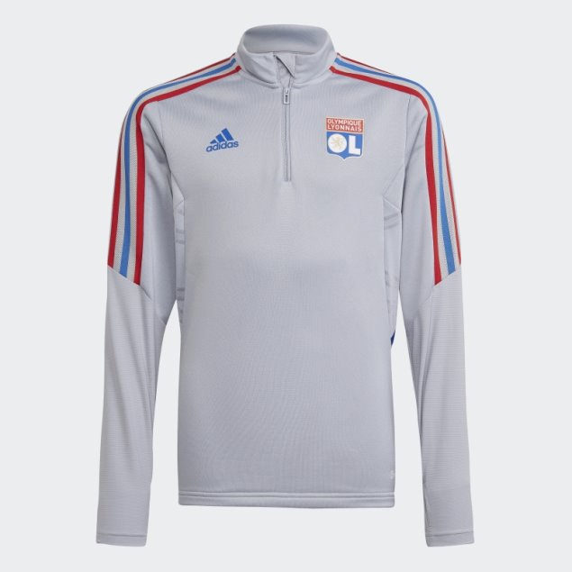 Camiseta De Entrenamiento Tiro 21 Del Olympique De Lyonnais Plata Adidas
