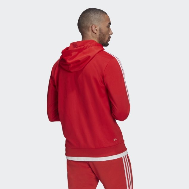 Chaqueta De Chándal Con Capucha Y Cremallera Completa Adicolor Classics Adidas Rojo