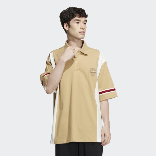 Polo De Manga Corta Adidas Modern Collegiate En Tono Beige