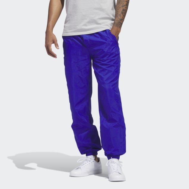 Adidas Pantalones Azules Premium Essentials De Nailon Arrugado