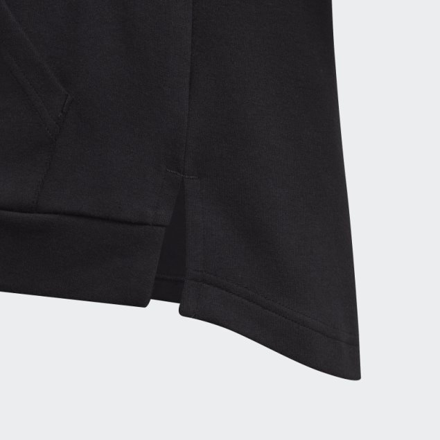 Adidas Sudadera Negra Con 3 Rayas Y Cremallera Completa