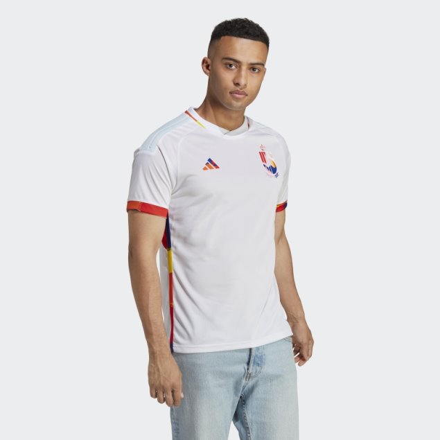 Camiseta Adidas Belgica 22 Segunda Equipacion Blanca