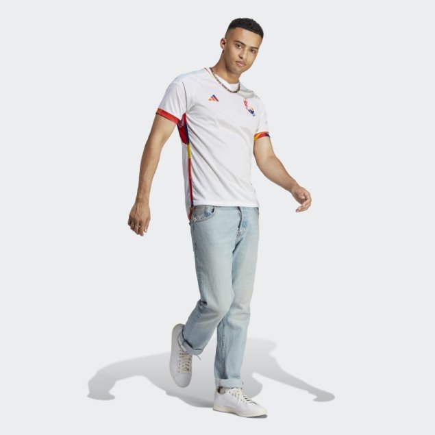 Camiseta Adidas Belgica 22 Segunda Equipacion Blanca