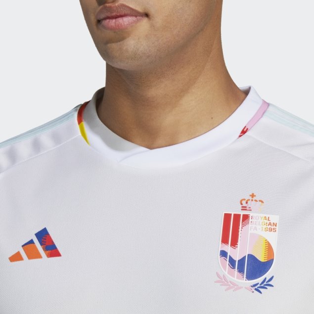 Camiseta Adidas Belgica 22 Segunda Equipacion Blanca