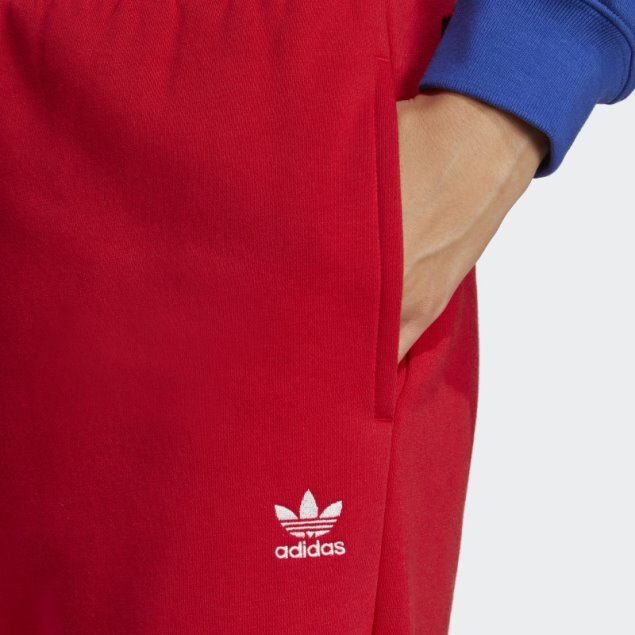 Joggers De Forro Polar Adidas Essentials Escarlata