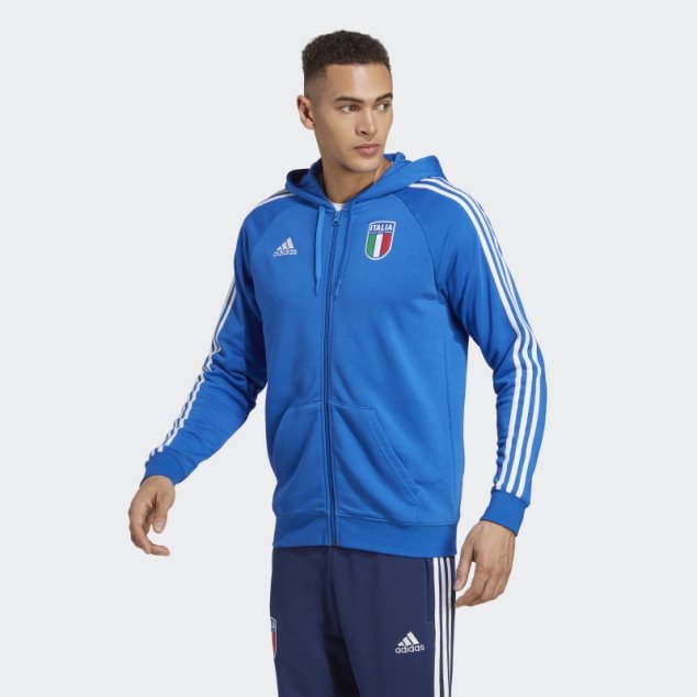 Sudadera Con Cremallera Completa Azul Adidas Italy