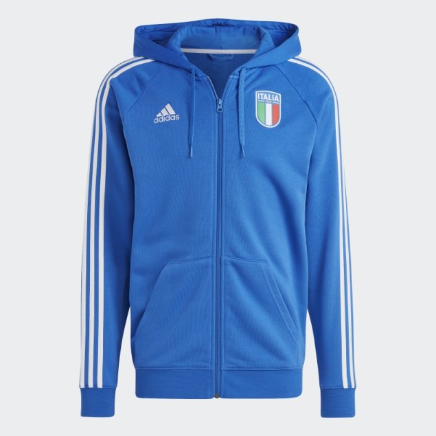 Sudadera Con Cremallera Completa Azul Adidas Italy