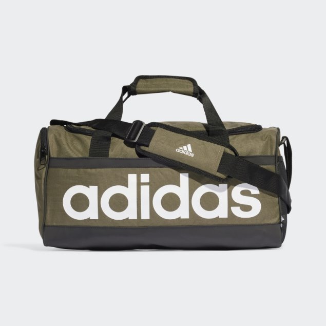 Bolso De Lona Essentials Linear Verde Oliva Mediano Adidas