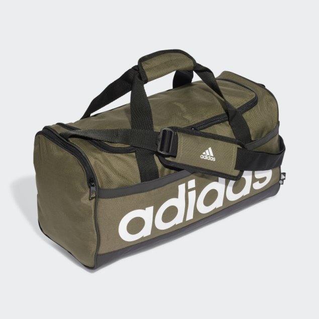 Bolso De Lona Essentials Linear Verde Oliva Mediano Adidas