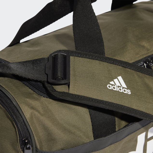 Bolso De Lona Essentials Linear Verde Oliva Mediano Adidas