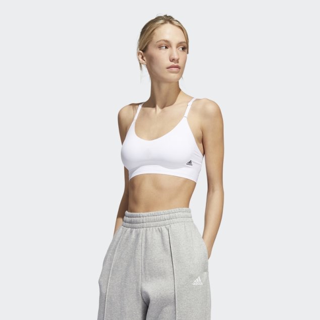 Sujetador De Tiras Con Sujeción Ligera Purelounge Blanco Adidas
