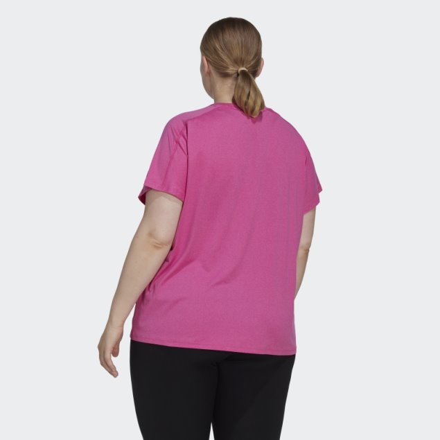 Aeroready Train Essentials Minimal Branding Camiseta Con Cuello En V (talla Grande) Fucsia Adidas