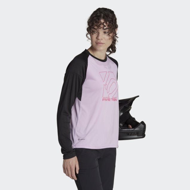 Camiseta De Manga Larga Adidas Five Ten Bca Tee Lila