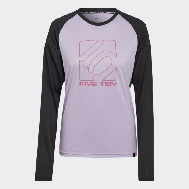 Camiseta De Manga Larga Adidas Five Ten Bca Tee Lila