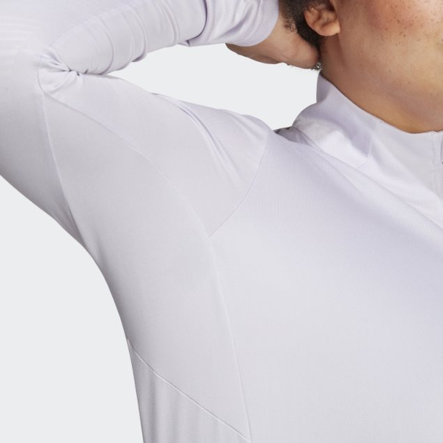 Camiseta Terrex Multi Media Cremallera Manga Larga (tallas Grandes) Plata Amanecer Adidas