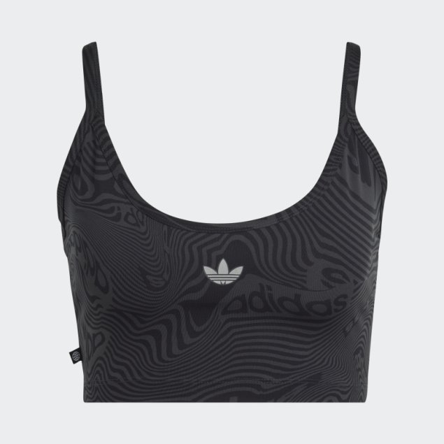 Sujetador Adidas Con Estampado De Mármol De Carbono