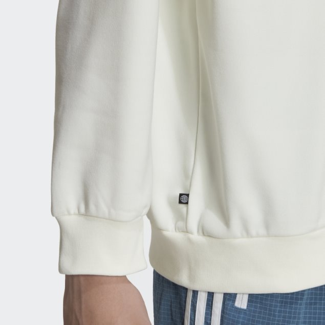 Sudadera Adidas Adventure Invierno Cuello Redondo Blanco Cálido