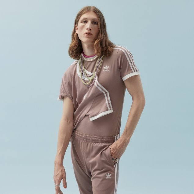 Camiseta Adicolor Classics 3 Rayas Violeta Adidas