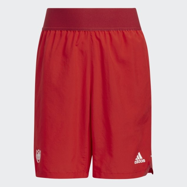 Rojo Adidas Donovan Mitchell D.o.n. Número 4 Pantalones Cortos