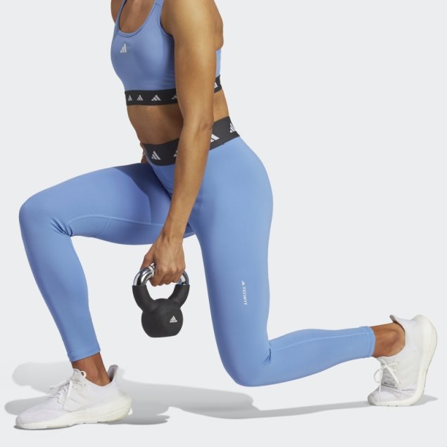 Azul Adidas Techfit 7/8 Leggins