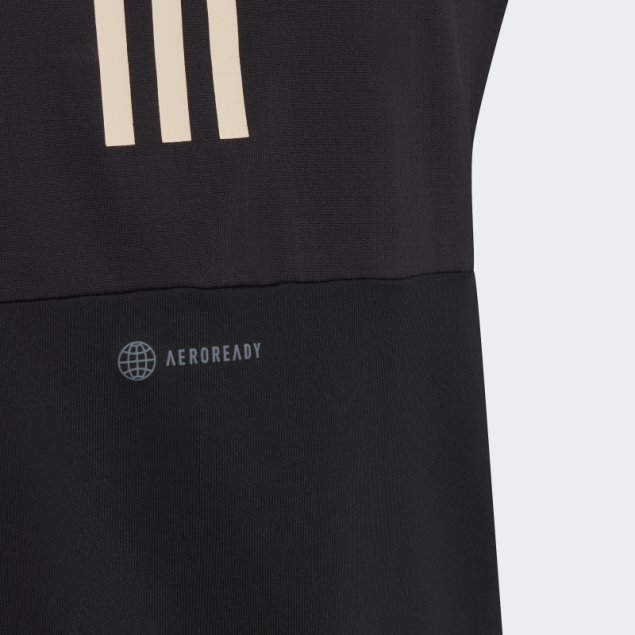 Camiseta Negra Adidas Aeroready 3 Rayas