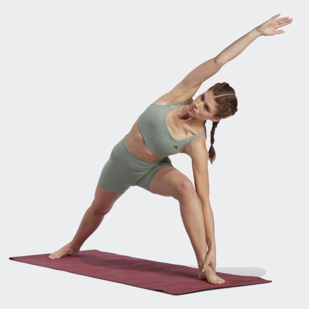 Sujetador De Sujeción Media Coreflow Plata Verde Adidas