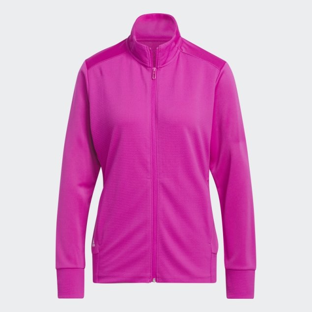 Chamarra Texturizada Fucsia Con Cremallera Completa De Adidas
