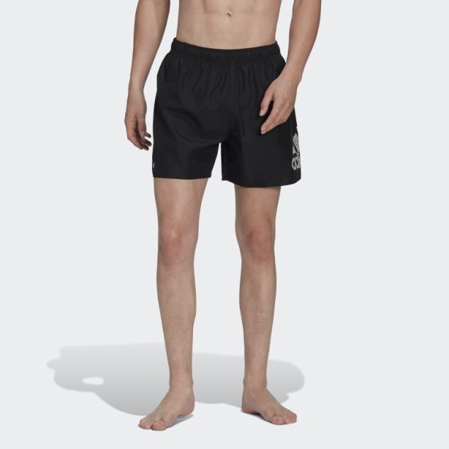 Adidas Shorts De Baño Negros Clx De Longitud Corta